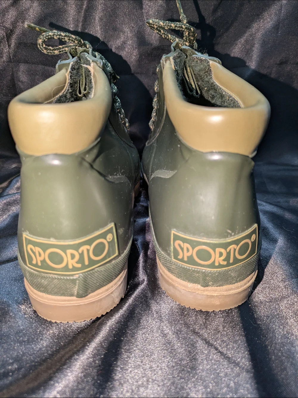 Sporto Women's Olive Green Waterproof Lace-Up Boots Size 7